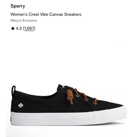 Brand new women’s sperry crest vibe canvas sneakers size 8.5 - Picture 1 of 7